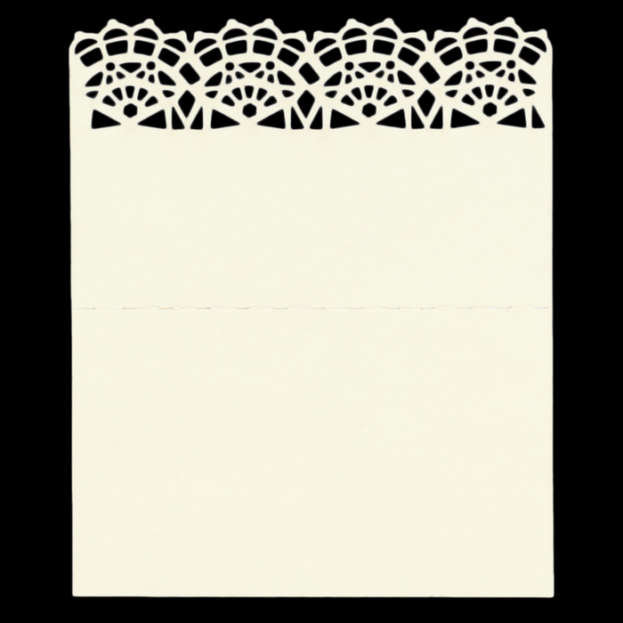 Набор заготовок для рассадочных карточек "Кружево" 5шт, KR-018 (айвори)