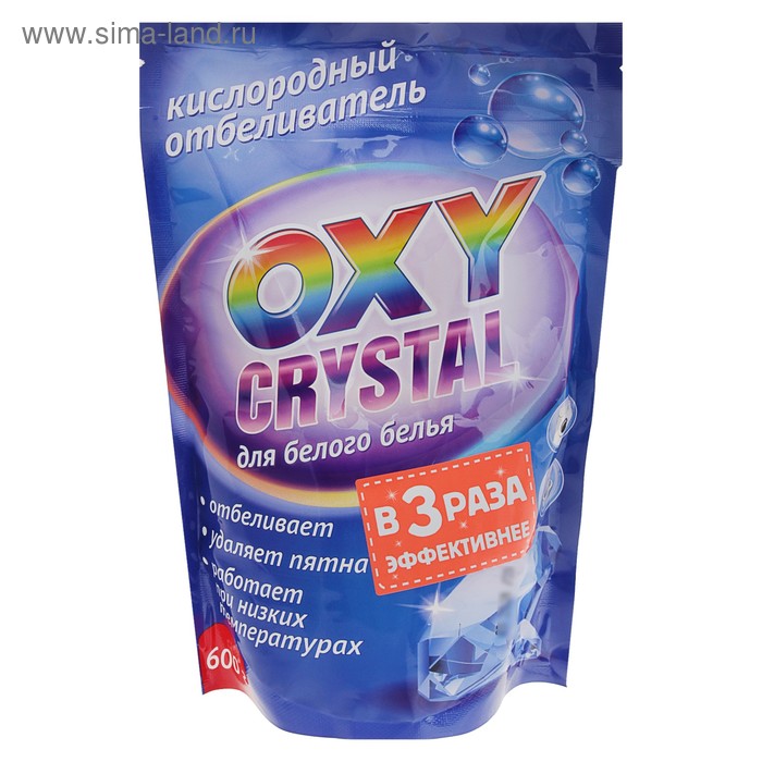 фото Отбеливатель selena oxy crystal, порошок, для белых тканей, кислородный, 600 г