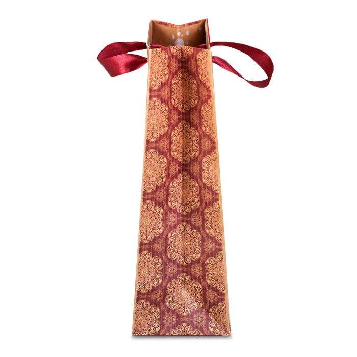 Пакет крафтовый вертикальный «Новогодие украшения», 18 × 23 × 8 см