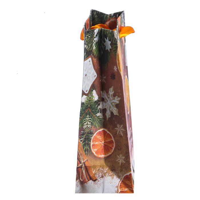 Пакет крафтовый вертикальный «Ароматы зимнего вечера», 12 × 15 × 5,5 см