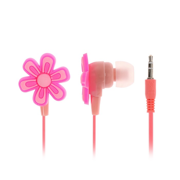 Наушники LuazON, "Цветок", вакуумные, микс