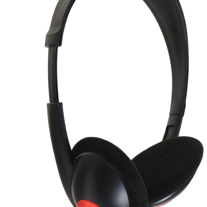 Наушники накладные LuazON LV-144, микрофон на проводе, черные