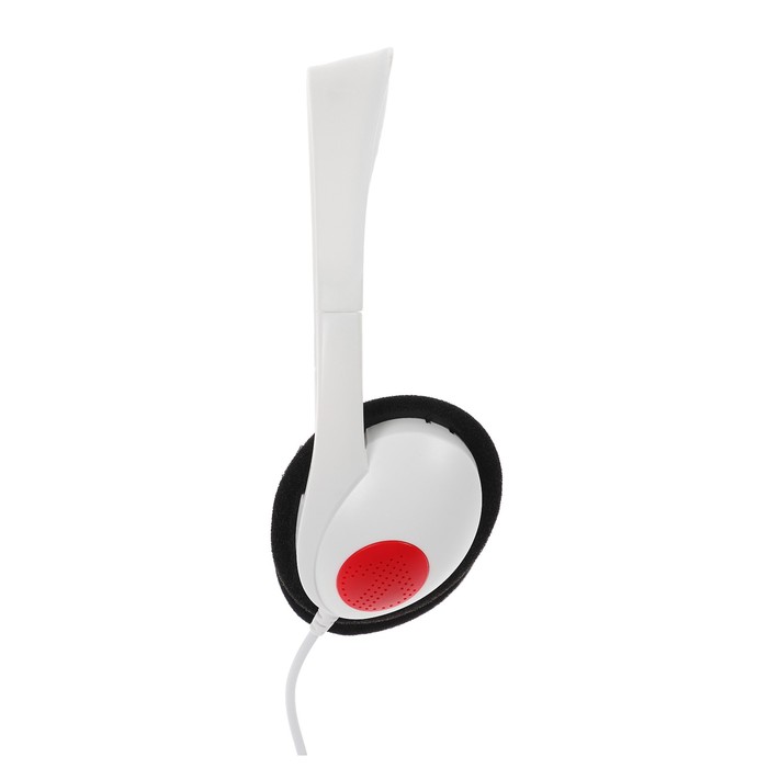 Наушники накладные LuazON LV-145, микрофон на проводе, белые