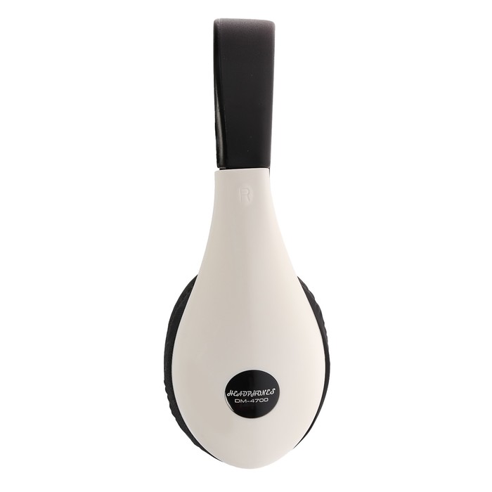 Наушники накладные LuazON LV-147, глянцевые, съемный провод 1,2м, белые