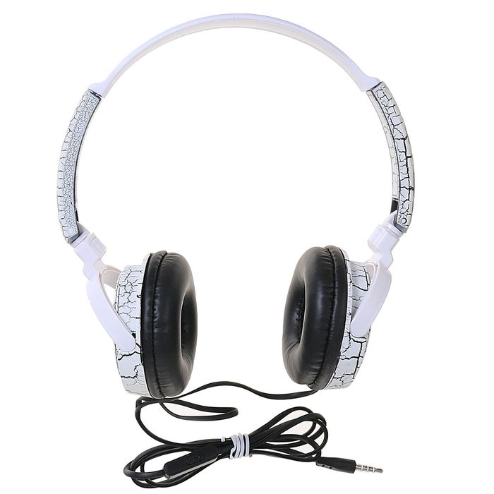 Наушники накладные LuazON LV-149, микрофон на проводе, белые