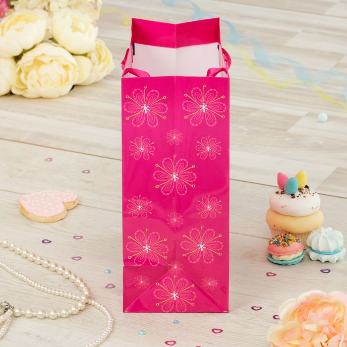 Пакет ламинированный вертикальный "С Днем Рождения", Принцесса: Рапунцель, 31 х 40 х 11 см