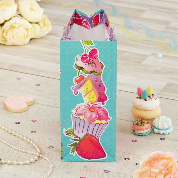 Пакет ламинированный вертикальный "С Днем Рождения", Феи: Динь Динь,18 х 23 х 10 см