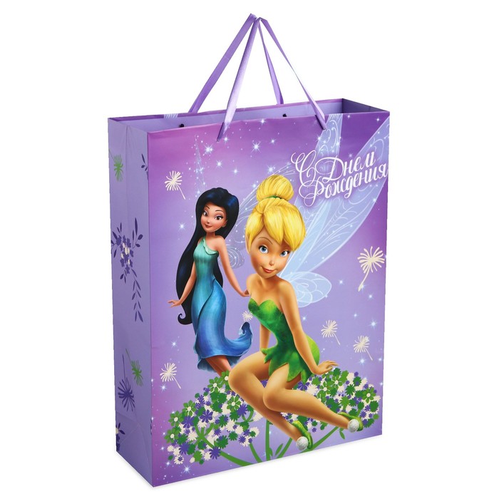Пакет ламинированный вертикальный "С Днем Рождения!", Феи, 31 х 40 х 11 см