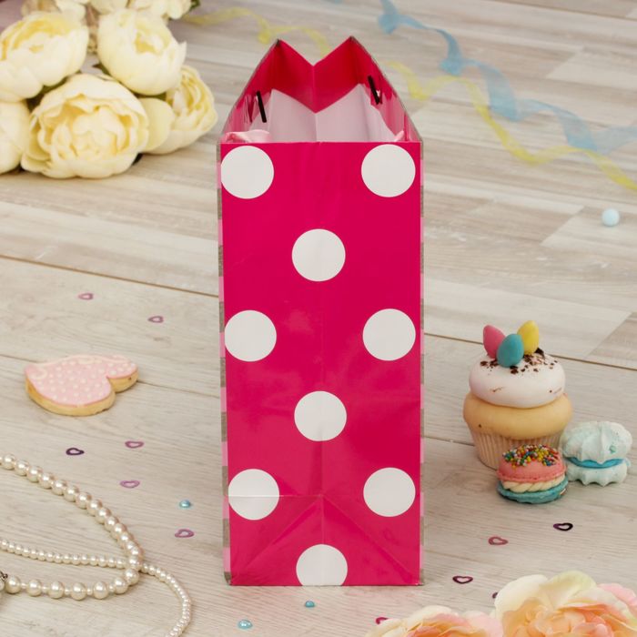 Пакет ламинированный вертикальный "С Днем рождения, тебя!", Минни Маус, 18 х 23 х 10 см