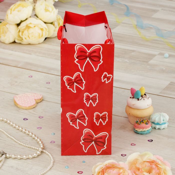 Пакет ламинированный вертикальный "Веселого дня рождения!", Минни Маус, 31 х 40 х 11 см