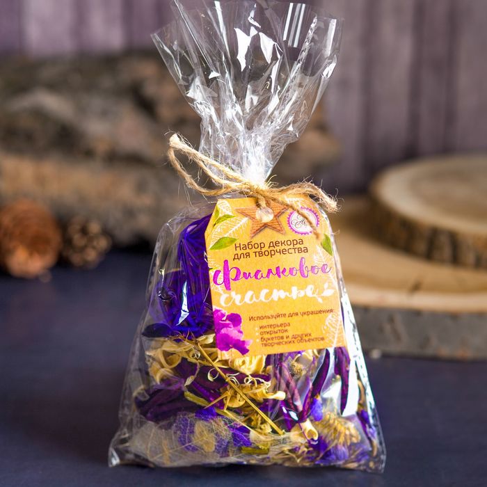Набор природного декора "Фиалковое счастье"