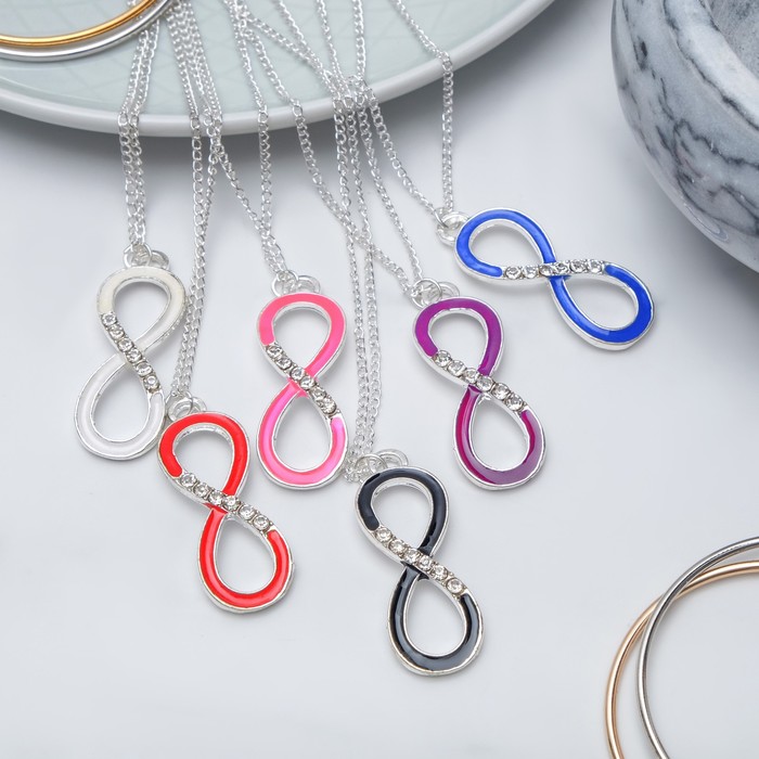 Кулон "Мульти" бесконечность, цвет МИКС, 43см