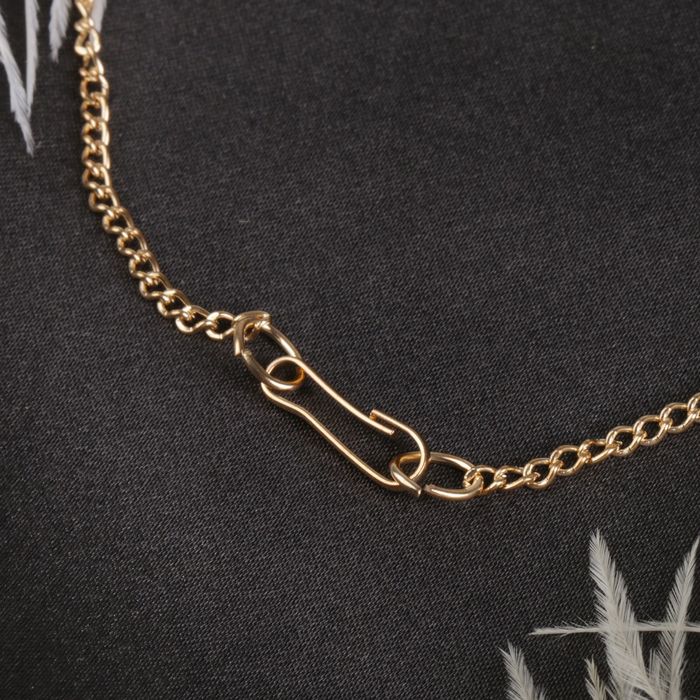 Гарнитур 2 предмета: серьги, кулон "Корона", цвет белый в золоте, 43см