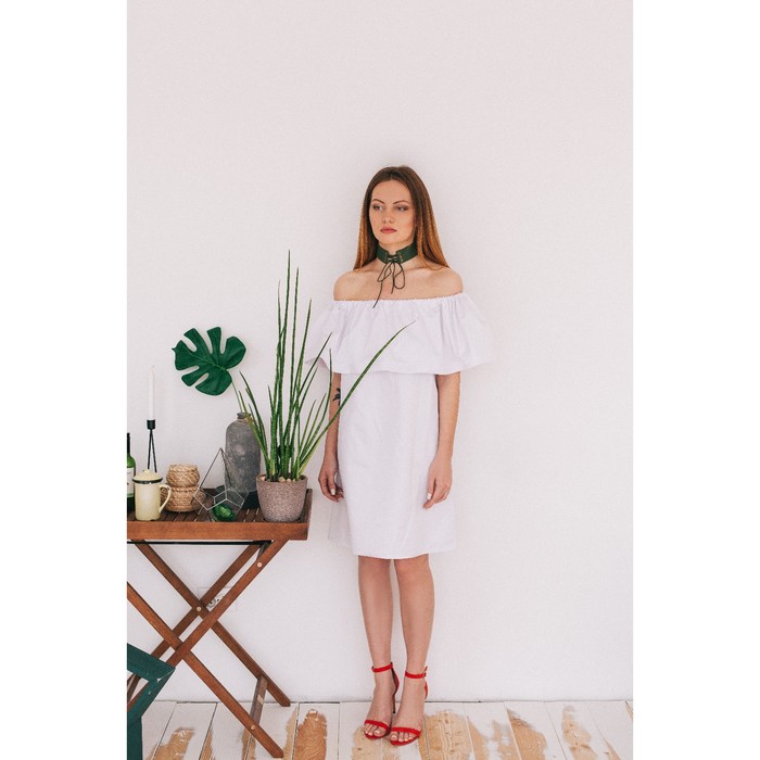 Чокер "Александрия" шнуровка, цвет зелёный