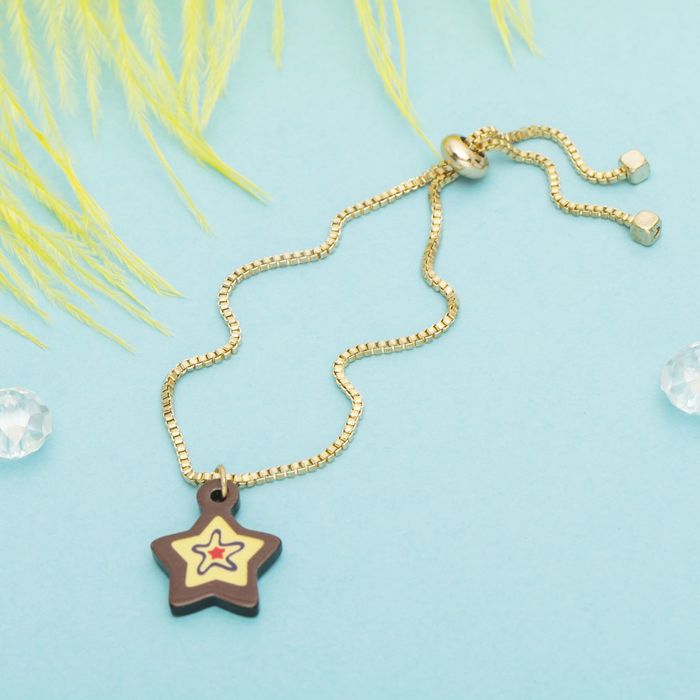 Браслет ассорти "Мини" звезда, цвет чёрно-жёлтый в золоте