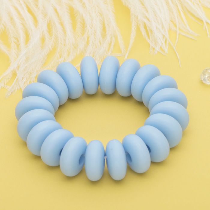 Браслет пластик "Настроение" диски, цвет голубой