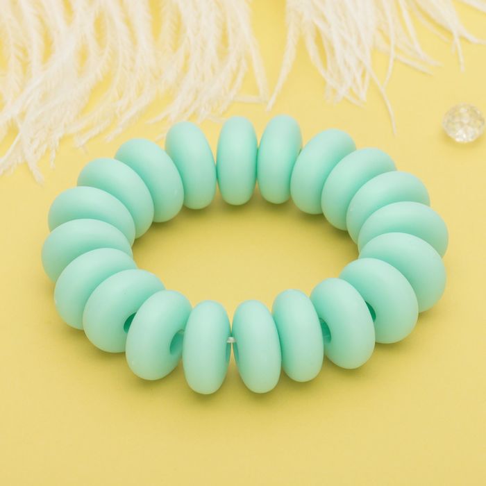 Браслет пластик "Настроение" диски, цвет зелёный