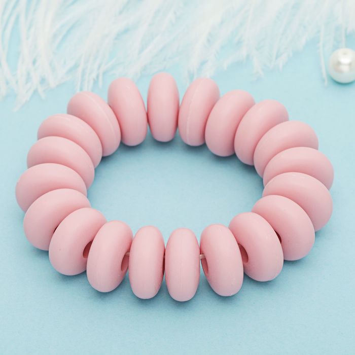 Браслет пластик "Настроение" диски, цвет розовый