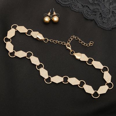 Набор 2 предмета: серьги, чокер "Триумф", цвет золото