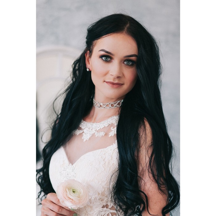 Набор 2 предмета: серьги, чокер "Торжество" бесконечность, цвет белый в серебре