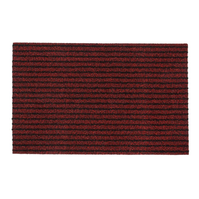 Коврик придверный, универсальный, цвет бордовый