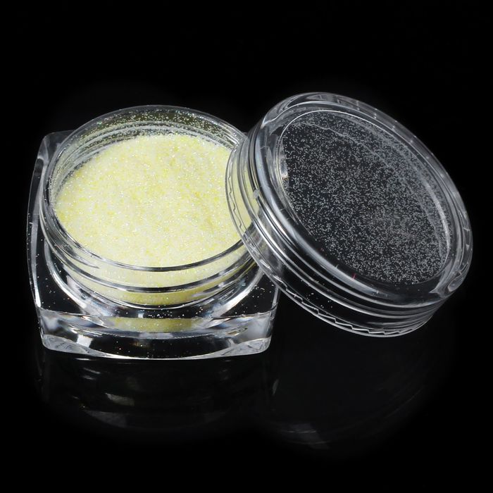 Пыль для декора ногтей, 1гр, цвет светлый жёлтый
