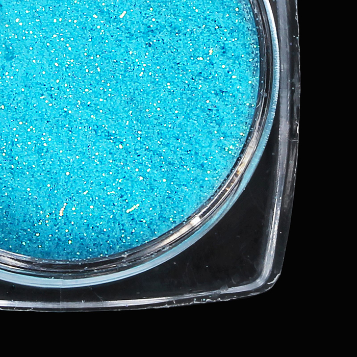 Пыль для декора ногтей, 1гр, цвет голубой
