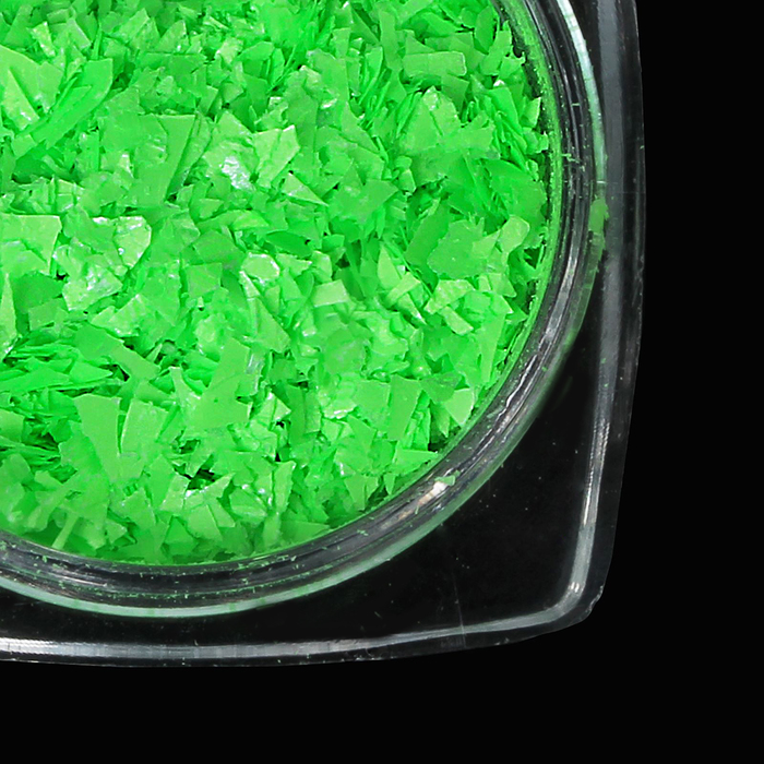 Слюда для декора ногтей, 1гр, цвет салатовый
