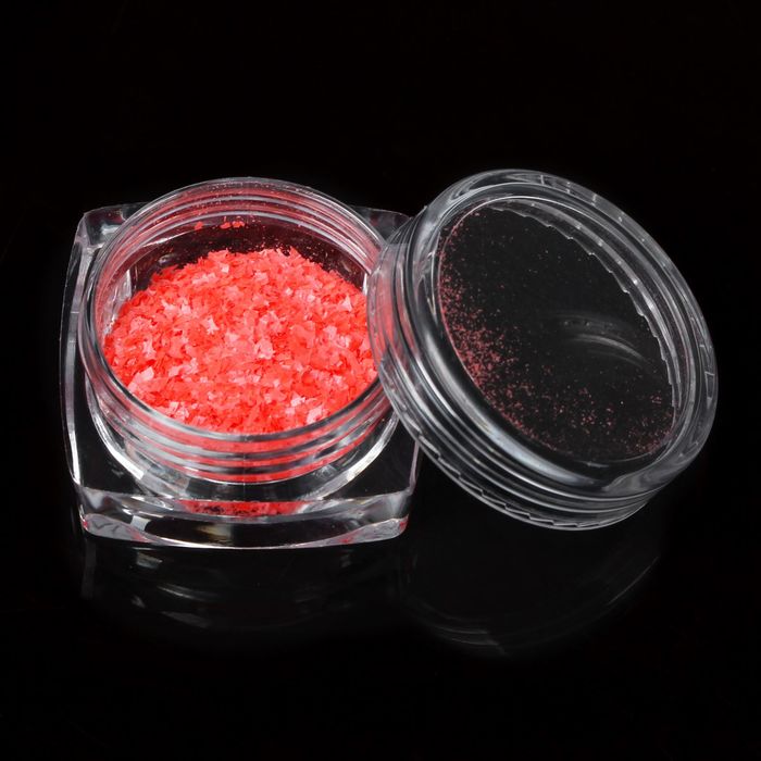 Слюда для декора ногтей, 1гр, цвет коралловый