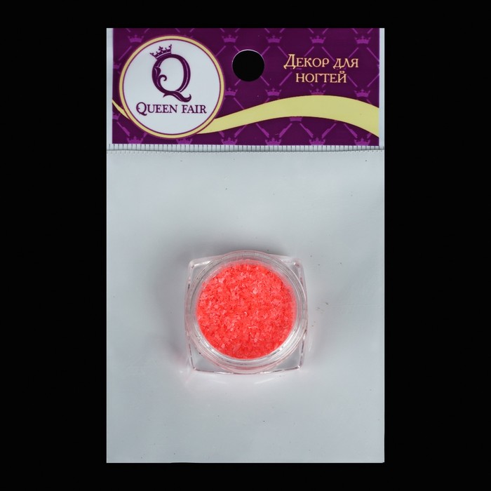 Слюда для декора ногтей, 1гр, цвет коралловый
