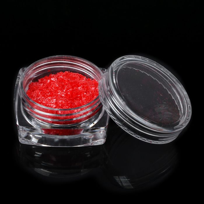 Слюда для декора ногтей, 1гр, цвет красный