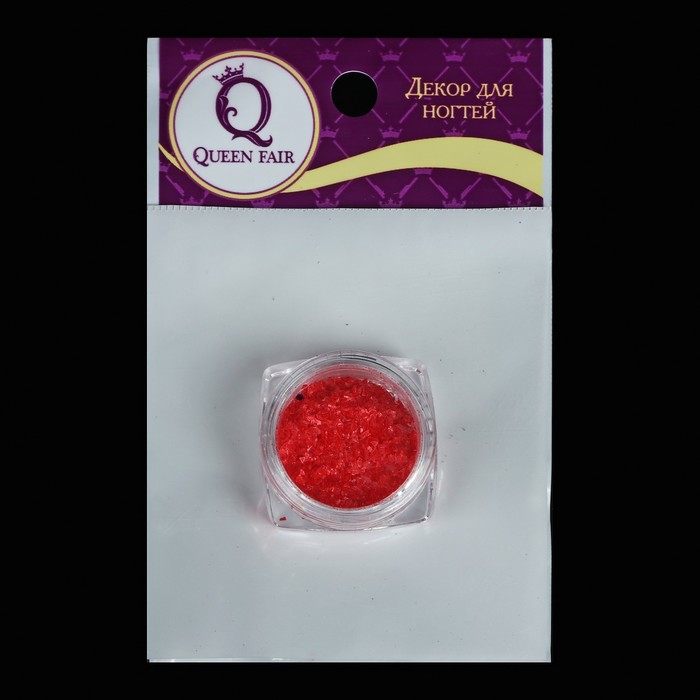 Слюда для декора ногтей, 1гр, цвет красный