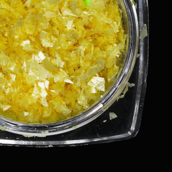 Слюда для декора ногтей, 1гр, цвет жёлтый