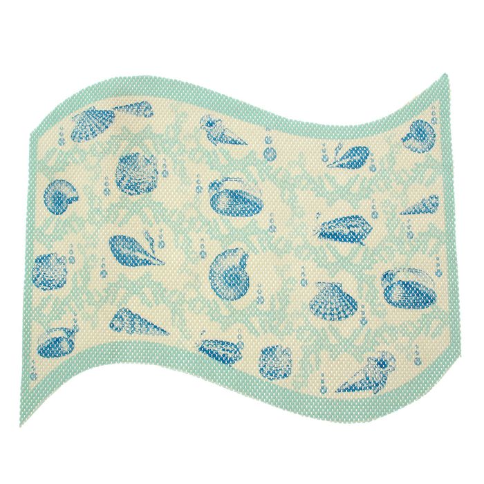 Коврик для ванной комнаты 65х50 см "Кораллы"