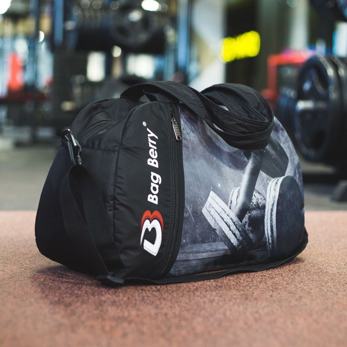 Сумка спортивная "Гантели", отдел на молнии, наружный карман, регулируемый ремень