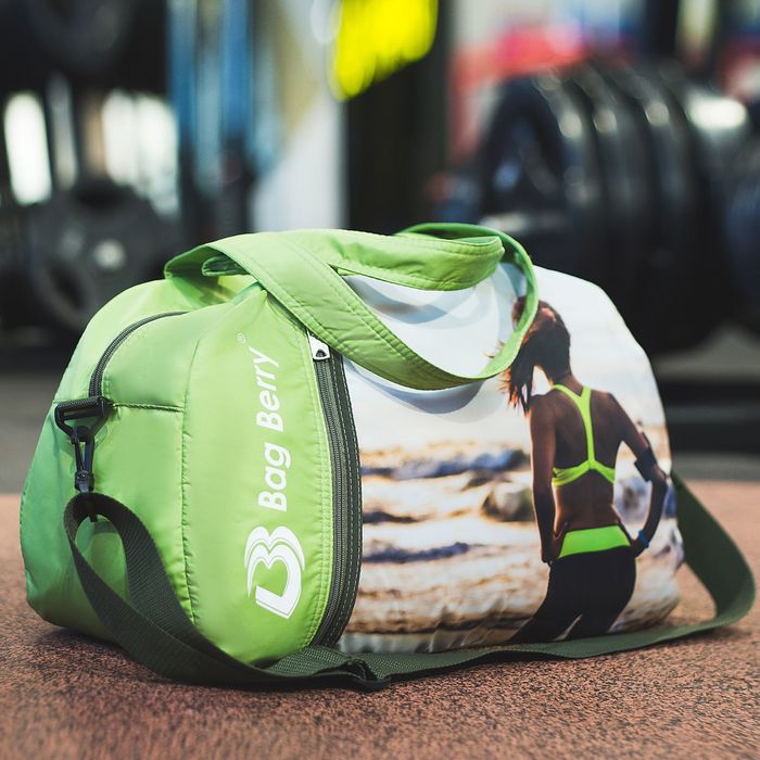 Сумка спортивная "Девушка у моря", отдел на молнии, наружный карман, регулируемый ремень