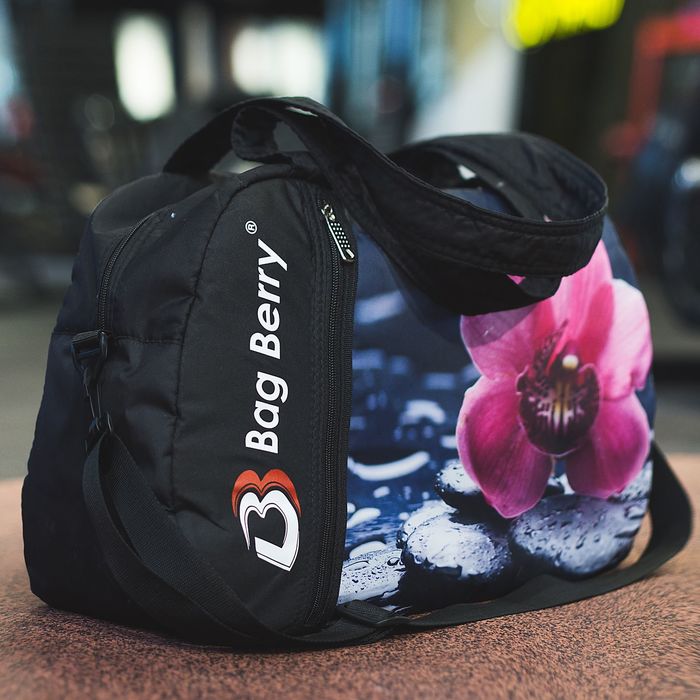 Сумка спорт "Фитнес", 50*18*30, отд на молнии, н/карман, регул ремень, Орхидея розовая