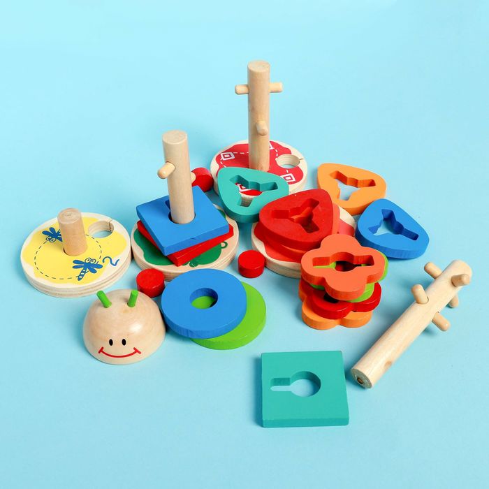 Сортер "Гусеница", 15 деталей