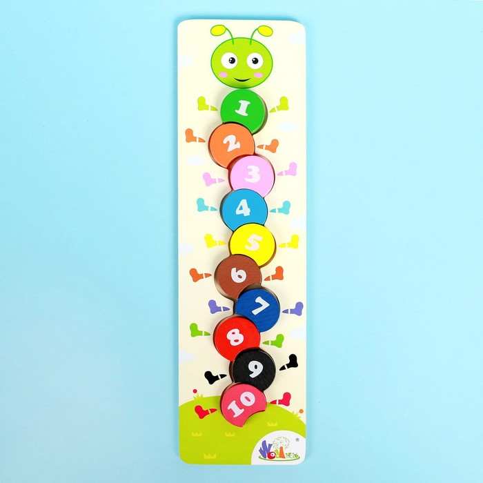 Рамка-вкладыш "Гусеница с цифрами"