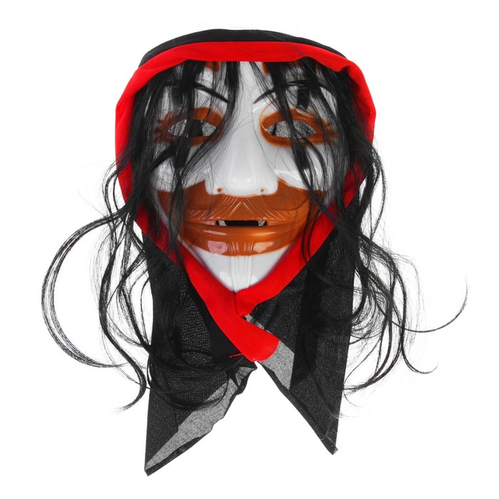 Карнавальная маска "Гай Фокс" с волосами