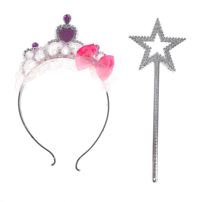 Карнавальный набор "Звездочки" 2 предмета: жезл, ободок
