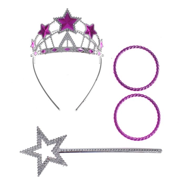 Карнавальный набор "Принцессы" 4 предмета: жезл, ободок, два браслета