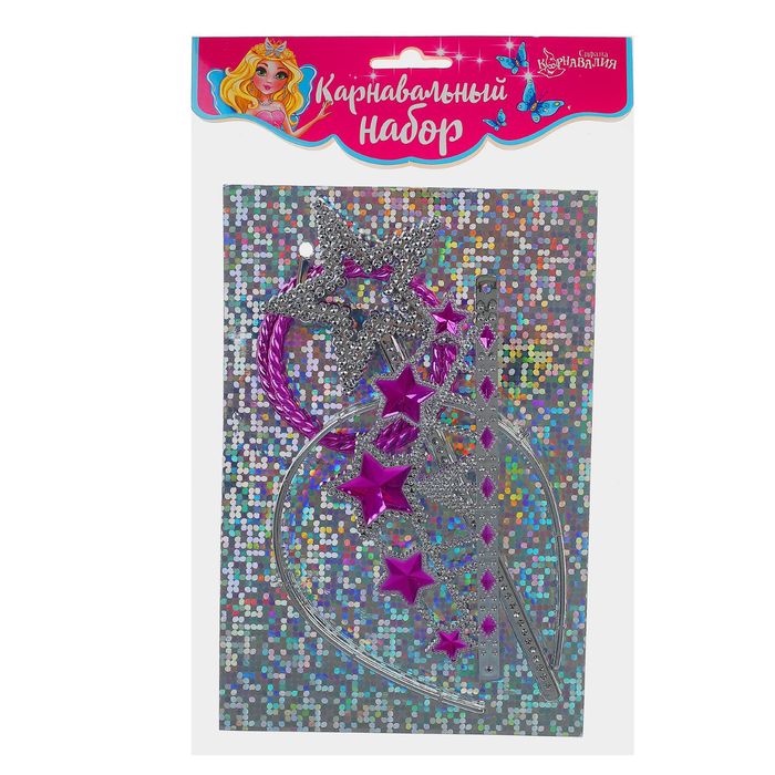 Карнавальный набор "Принцессы" 4 предмета: жезл, ободок, два браслета