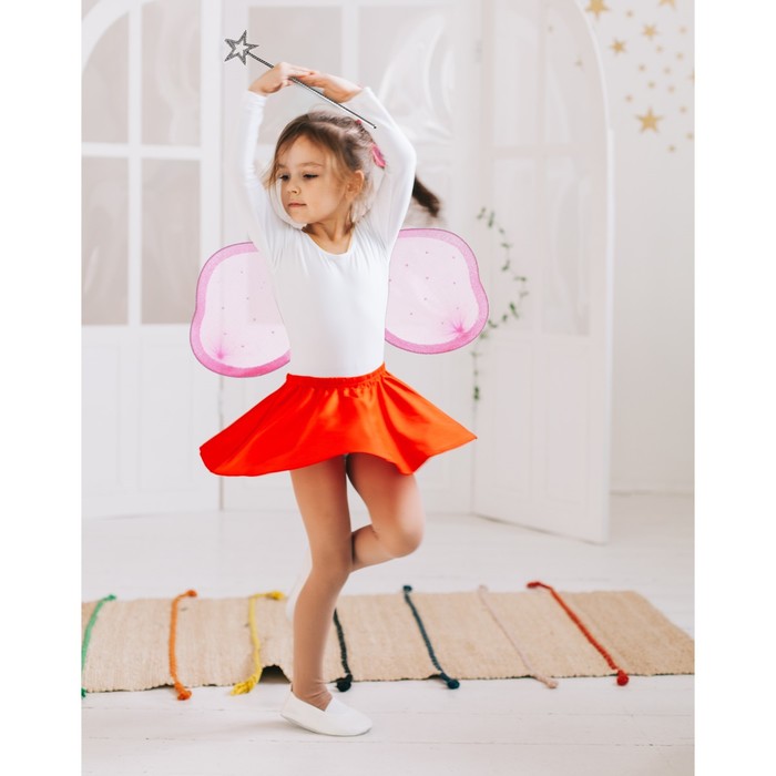 Карнавальный набор "Фея" 2 предмета: жезл, крылья, цвет розовый