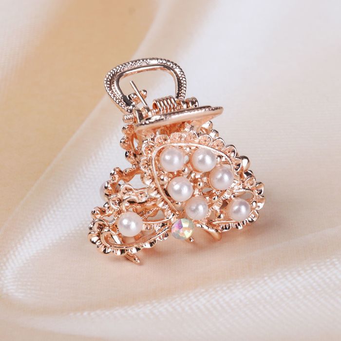 Краб для волос "Жемчужный" 2,5 см крыло бабочки