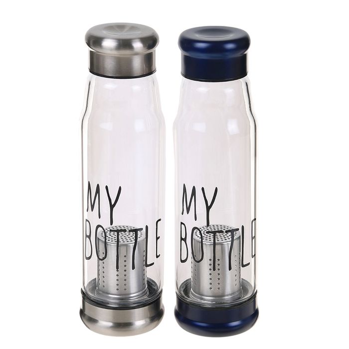 Бутылка для воды My Bottle с заварником и чехлом, 550 мл, микс