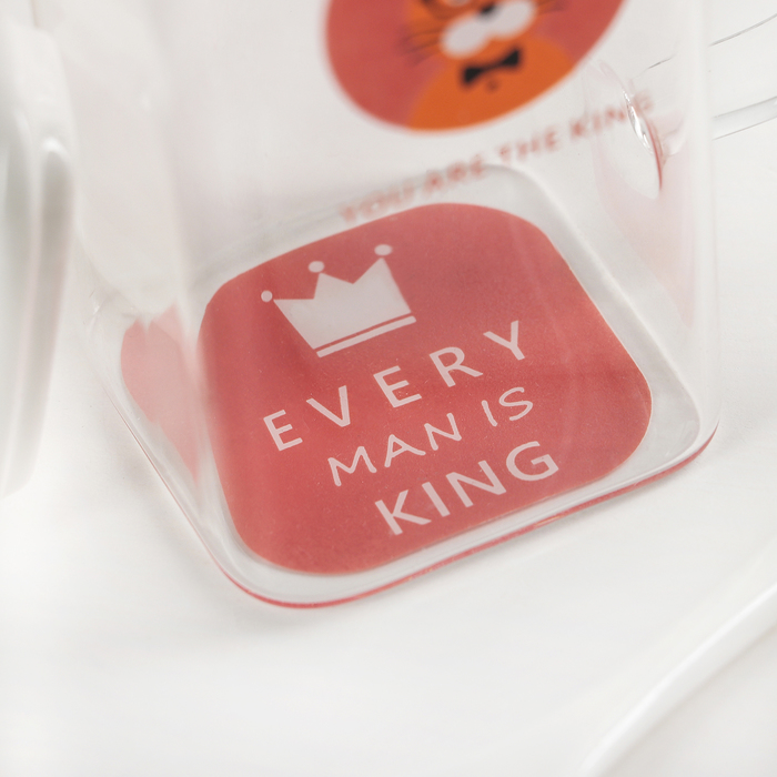 Кружка "Леопольд", с крышкой и ложкой, цвета МИКС