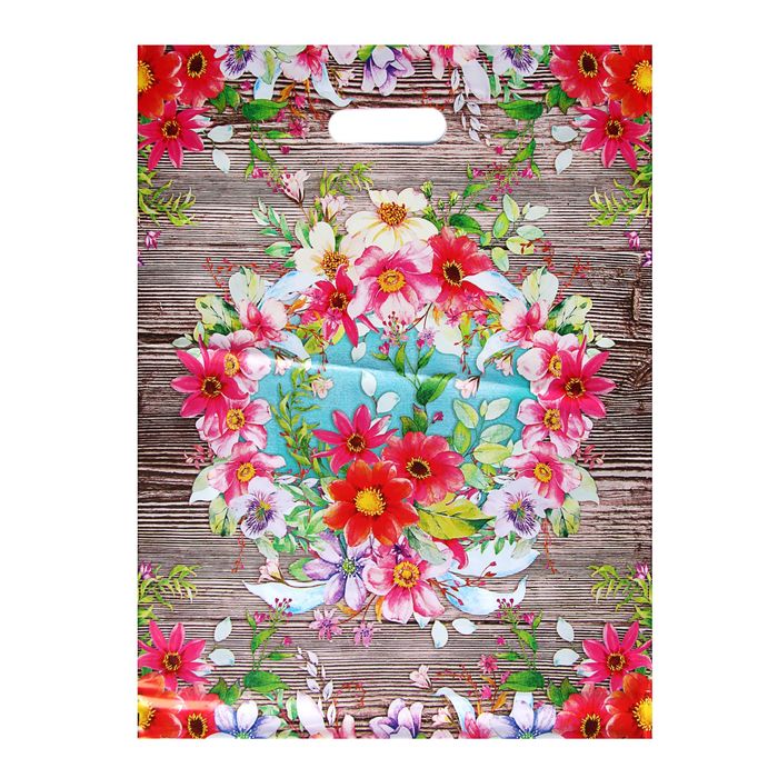 Пакет "Кантри", полиэтиленовый с вырубной ручкой 36,5 х 48 см, 50 мкм