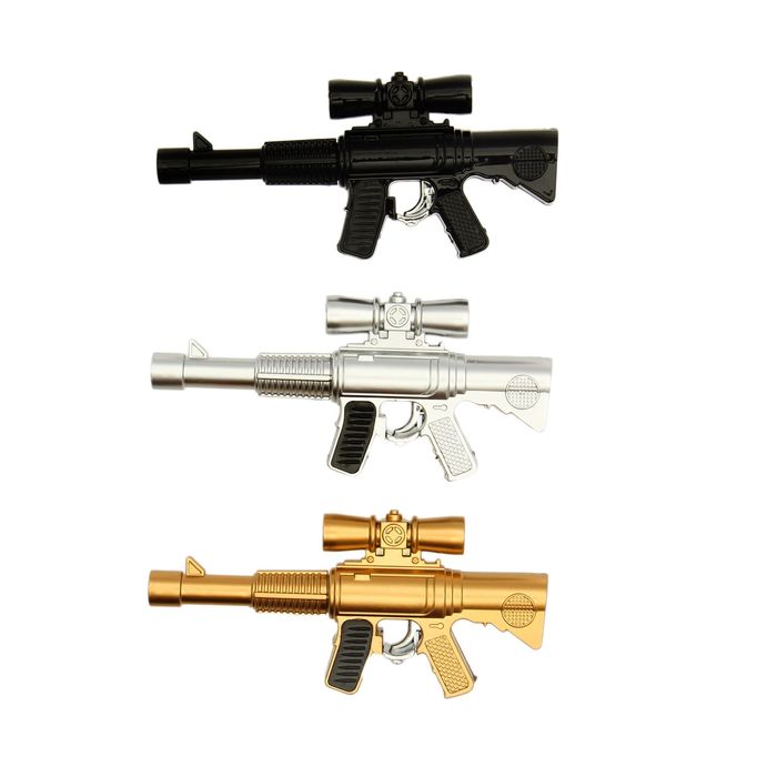 Фонарик лазер пластик "Автомат" МИКС 13х5,5х1,5 см