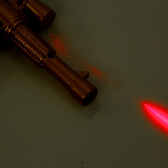 Фонарик лазер пластик "Автомат" МИКС 13х5,5х1,5 см